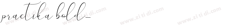 practika bold字体转换